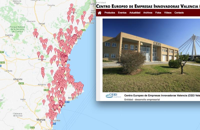 Mapa Emprendimiento CEEI Valencia