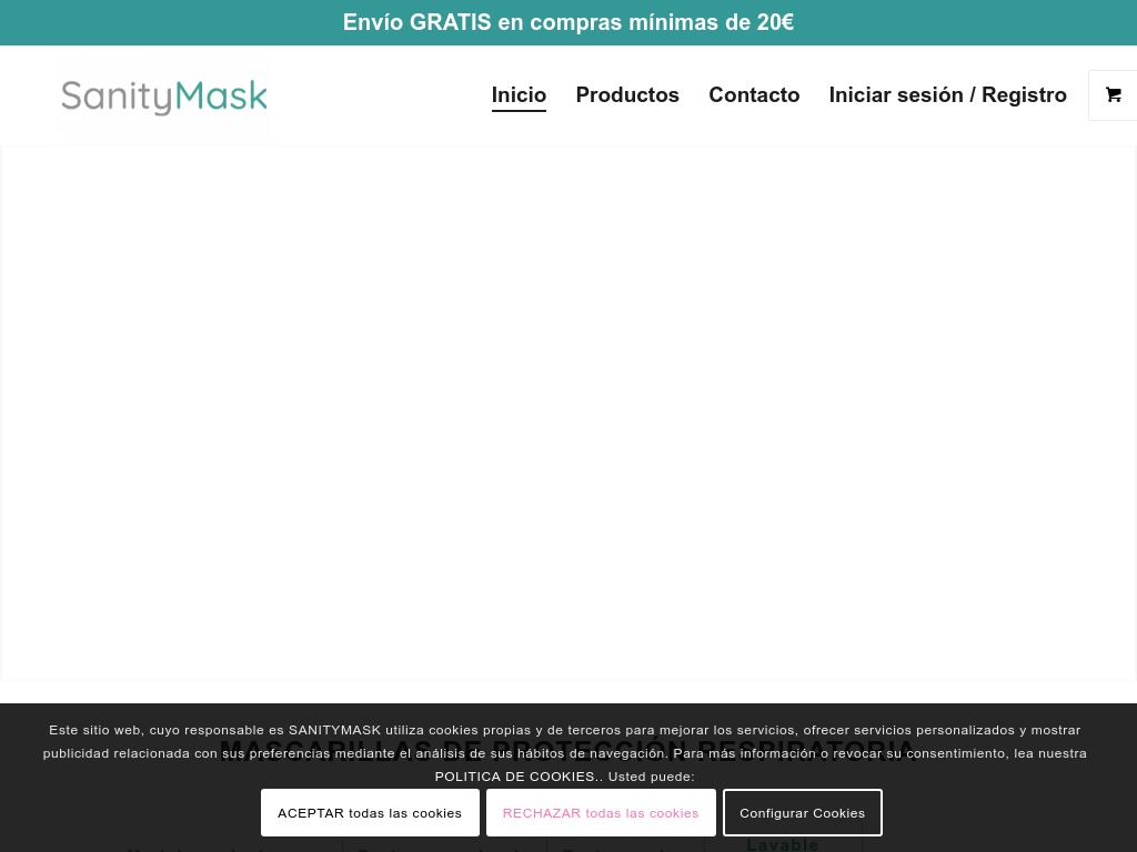 Tienda online Mascarillas de Proteccin | Sanitymask