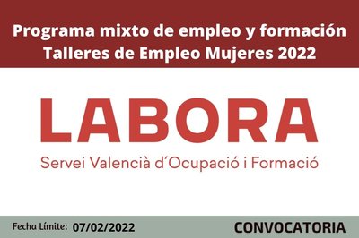 Ayudas del programa mixto de empleo-formaci�n Talleres de Empleo para mujeres