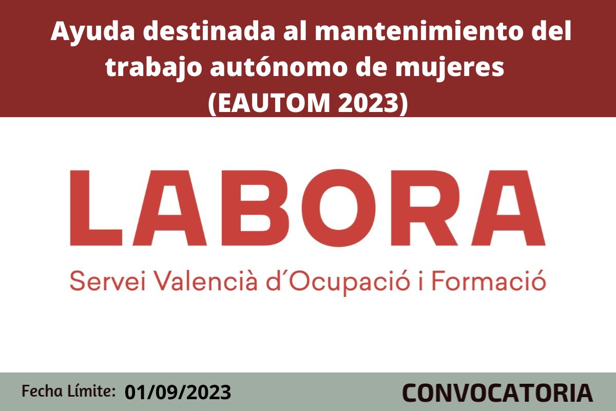 EAUTOM 2023 Ayuda al mantenimiento del trabajo aut�nomo de mujeres