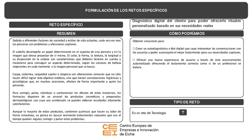 Diagnóstico digital del cliente para poder ofrecerle rituales personalizados basado en sus necesidades reales