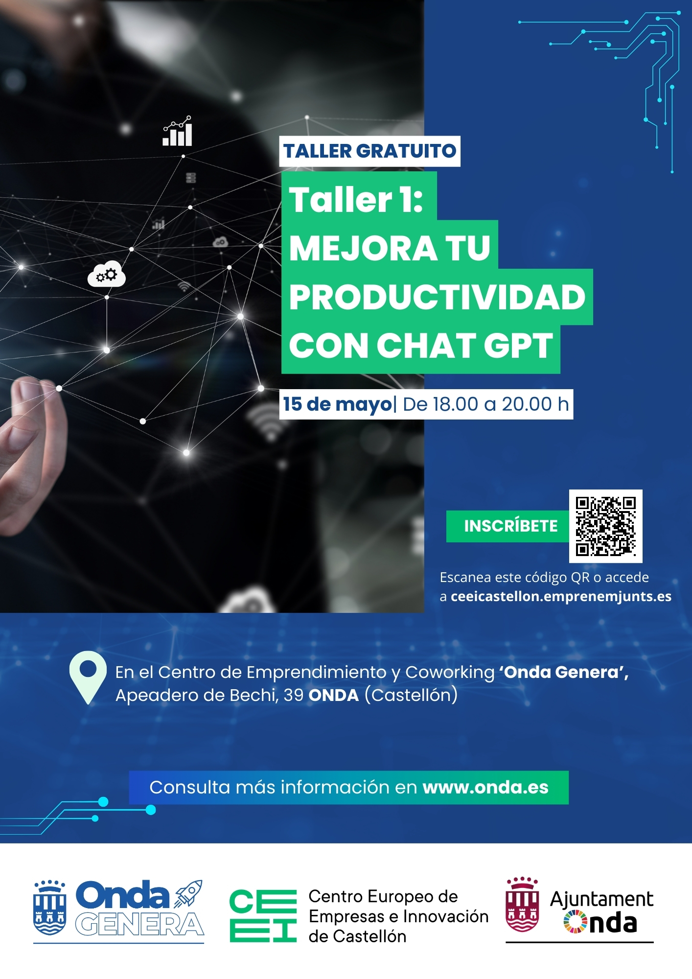 Taller 1 con Inteligencia Artificial: Mejora tu productividad con chat GPT