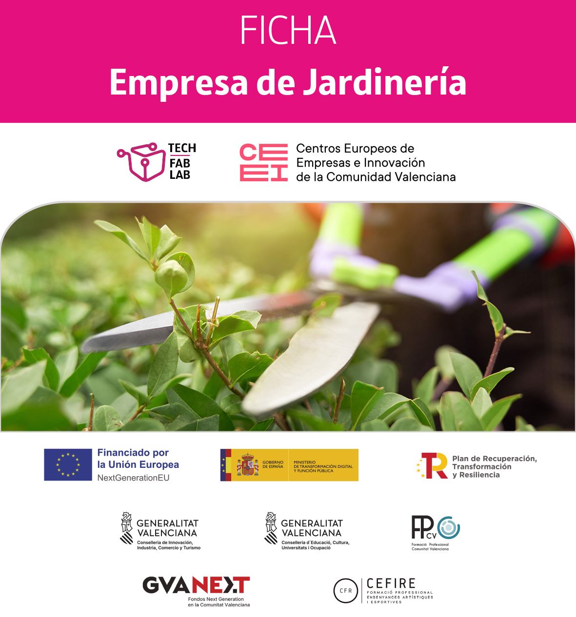 Ficha portada Empresa jardinería