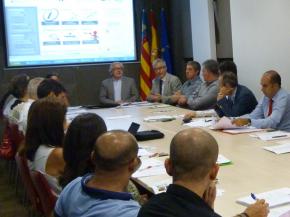 Representantes del Comit� Organizador durante el encuentro
