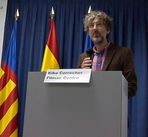 Kike Correcher durante su intervención
