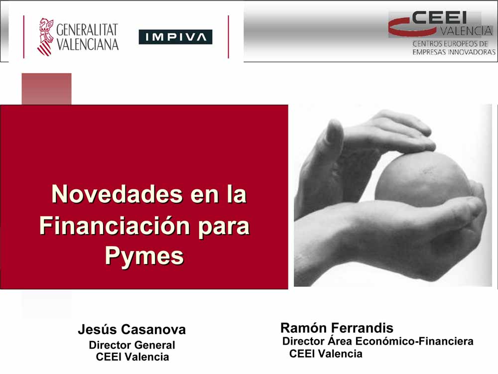 Carátula ponencia "Novedades financiación"