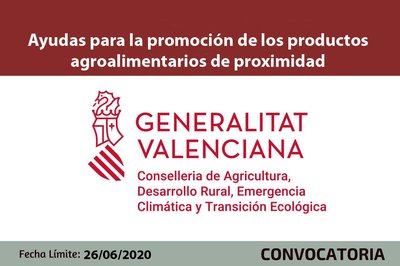 Ayudas para la promoci�n de los productos agroalimentarios de proximidad