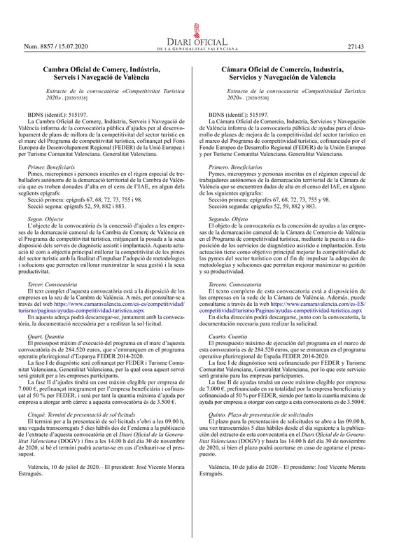 Bases de la Convocatoria
