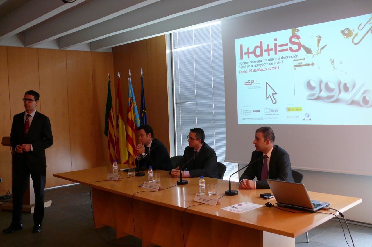 Jornada CEEI Castell�n "I+D+i=s. �C�mo conseguir la m�xima deducci�n fiscal en un proyecto de I+d+i?� 24/03/2011