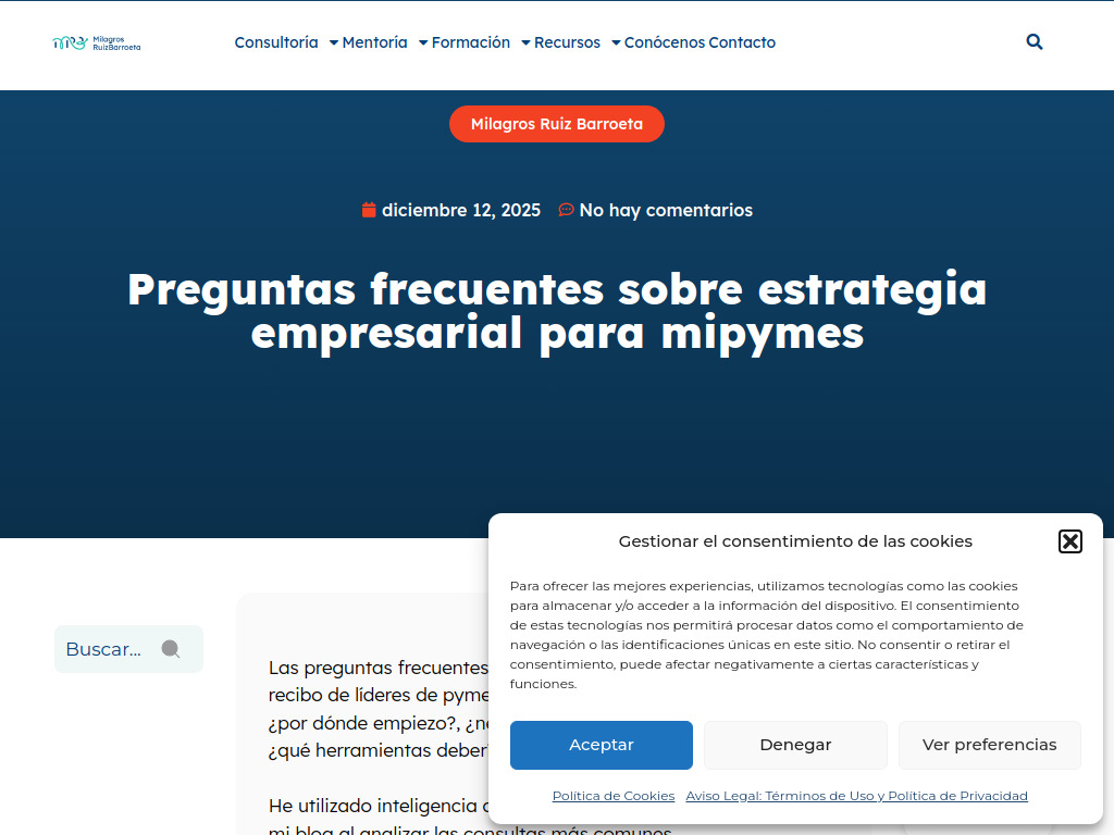 Preguntas frecuentes sobre estrategia empresarial para mipymes - Consultora estratégica microempresa y pyme ? Mentora emprendedore